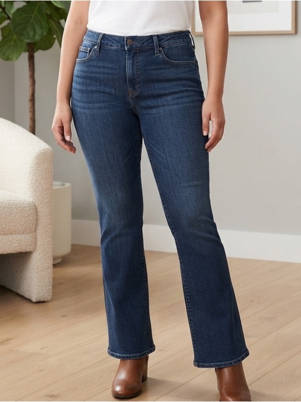 LOFT Dark Blue Flare Jeans